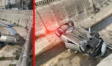 Pendik’te otomobil dereye uçtu: 5 yaralı