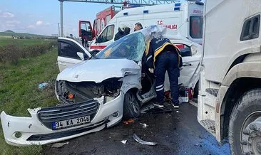 Tekirdağ'da feci kaza! 1 ölü, 2 yaralı #tekirdag