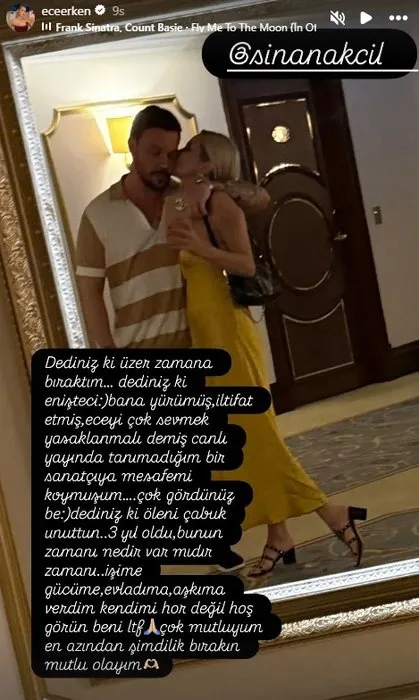 Sinan Akçıl’la mutluluğu kısa sürdü! Erken ayrılığa olay gönderme! ’Yine mükemmel hatalar’
