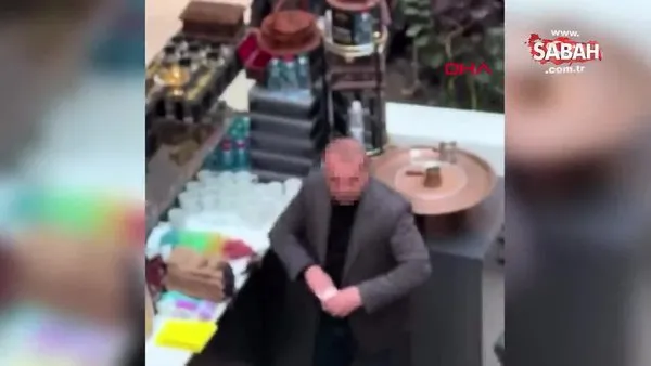 Edirne'de fincanları tükürerek temizleyen işletmeci kamerada | Video