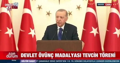 Devlet Övünç Madalyası Tevcih Töreni’nde Başkan Erdoğan’dan önemli açıklamalar!