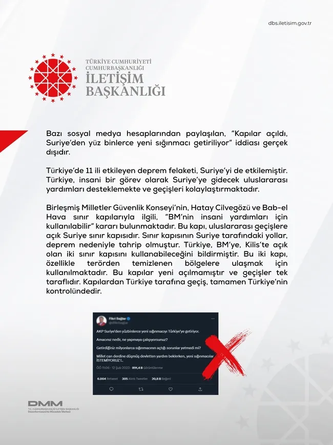 Sistematik algı operasyonları mercek altında! İşte 6 Şubat depremine ilişkin yalanlar ve gerçekler