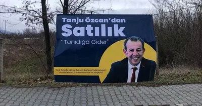 Tanju Özcan’a pankartlı tepki: Vicdanın rahat mı Başkan? Tanıdığa gider! #bolu