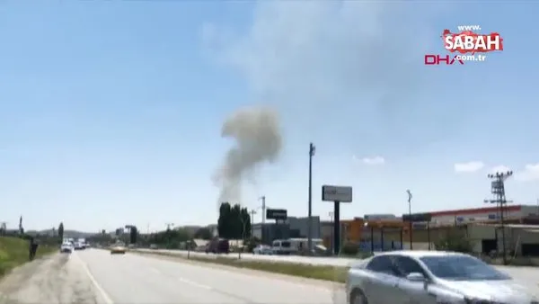 Ankara'da fabrikada patlamayla birlikte yangın çıktı; 1 kişi dumandan etkilendi | Video
