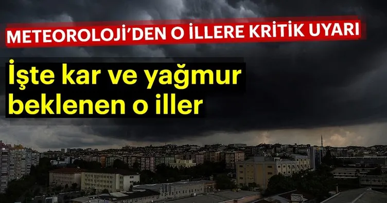 Meteoroloji’den kritik hava durumu uyarısı! Bugün hava nasıl olacak? İstanbul’da hava durumu