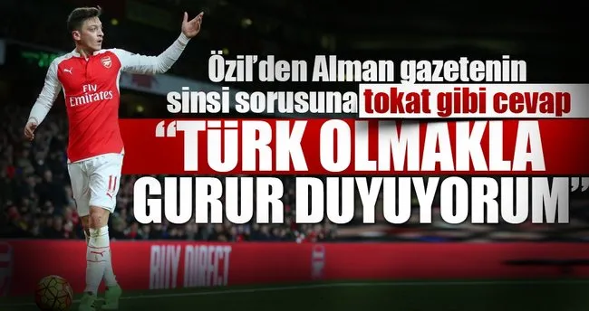 Mesut Özil’den Alman gazeteye tokat gibi cevap