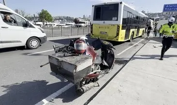 İETT otobüsüyle motosiklet kaza yaptı: 1 kişi yaralandı!
