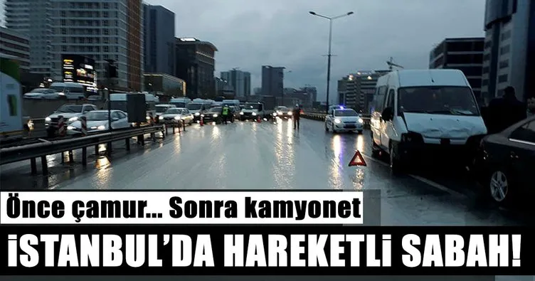 Son dakika: İstanbul hareketli sabah: Basın Ekspres yolunda çamur kazası