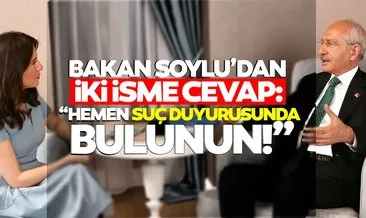 Bakan Soylu’dan Kılıçdaroğlu ve Kübra Par’a cevap: Adınıza üzüldüm! Suç duyurusunda bulunun