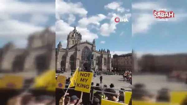 Monarşi karşıtları, İngiltere Kralı 3. Charles’ı İskoçya ziyaretinde protesto etti | Video