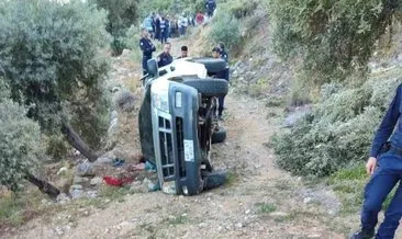 Milas’ta kamyonet uçuruma yuvarlandı: 1 ölü