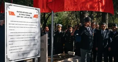 Topçu Yüzbaşı Mustafa Ertuğrul kabri başında anıldı #antalya