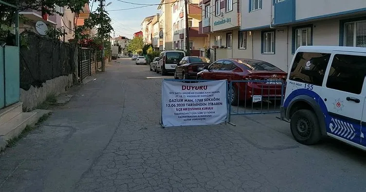 Gebze’de bir sokak karantinaya alındı