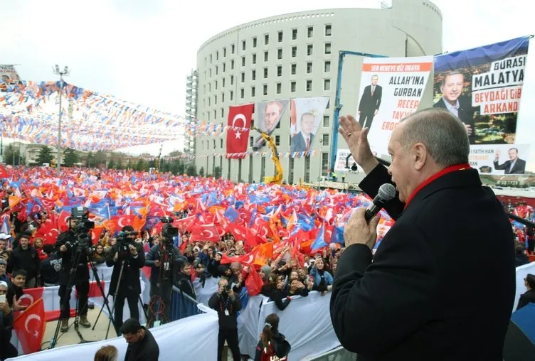 Başkan Erdoğan Malatya'daydı! Miting alanı doldu taştı