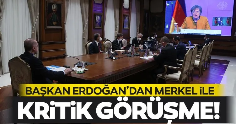 Son dakika: Başkan Erdoğan’dan Almanya Başbakanı Merkel ile kritik görüşme
