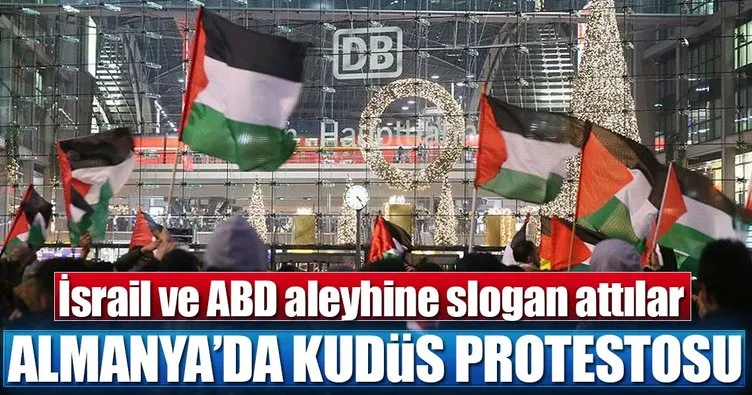 Berlin’de ABD’nin Kudüs kararı protesto edildi