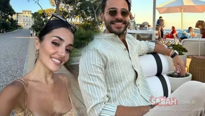 Hande Erçel ve Hakan Sabancı çifti tatillerine düğün molası verdi! İşte Hande Erçel ve Hakan Sabancı’nın o pozu!