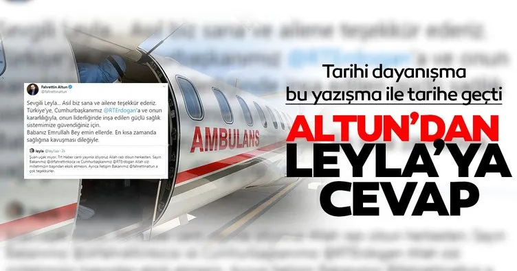 İletişim Başkanı Altun'dan Leyla'ya cevap: Asıl biz teşekkür ederiz