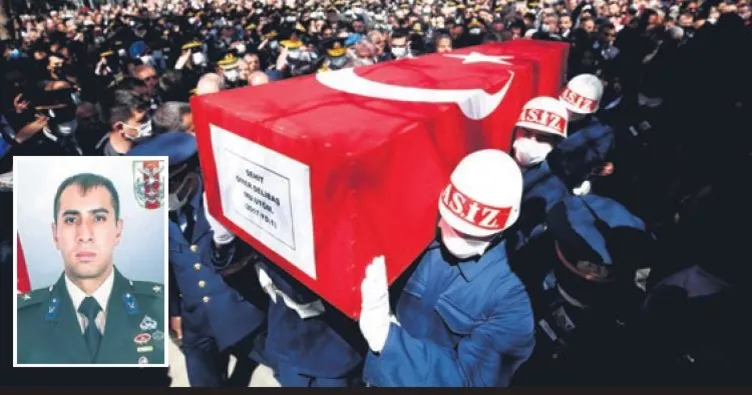 Şehit üsteğmene veda