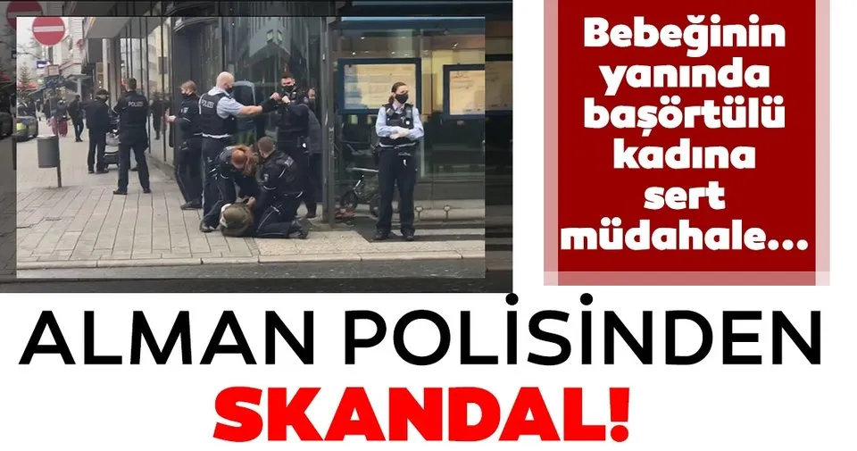 Almanya�da polis şiddeti Bebeğinin yanında başörtülü Almanya�da polis şiddeti Bebeğinin yanında başörtülü