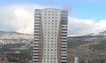 Ankara’da bir binanın 18. katında yangın! #ankara