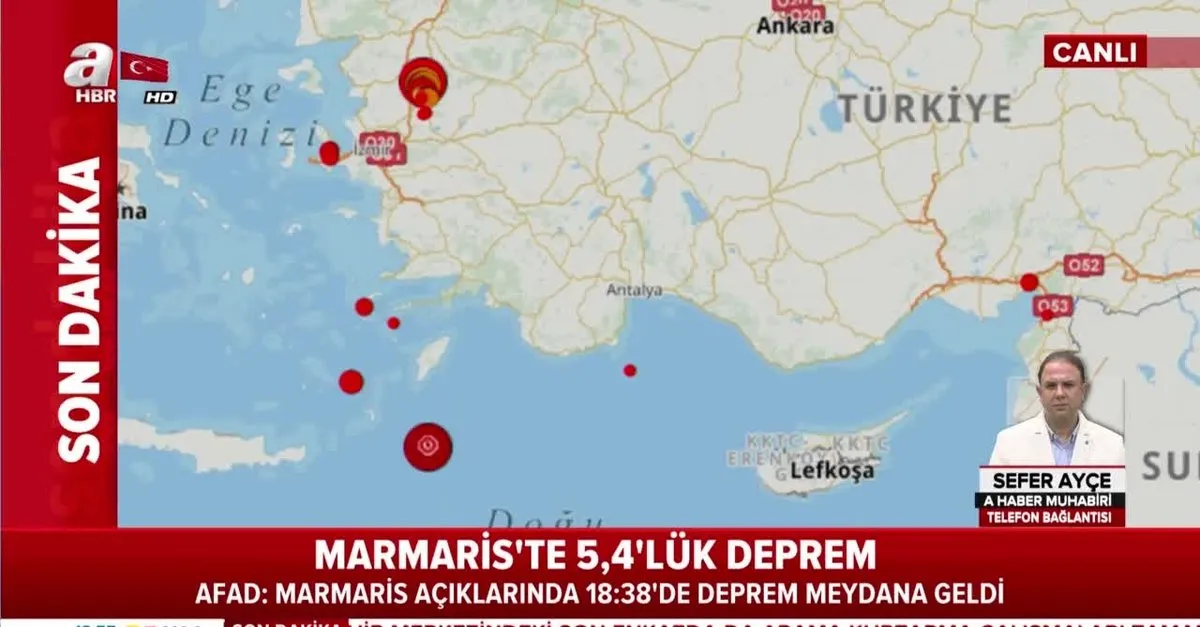 Marmaris Te 5 4 Buyuklugunde Deprem Videosunu Izle Son Dakika Haberleri