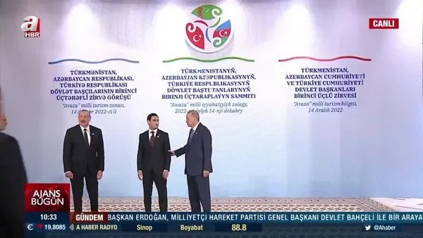 Başkan Erdoğan, Türkmenistan ve Azerbaycan liderleri ile görüşüyor | Video