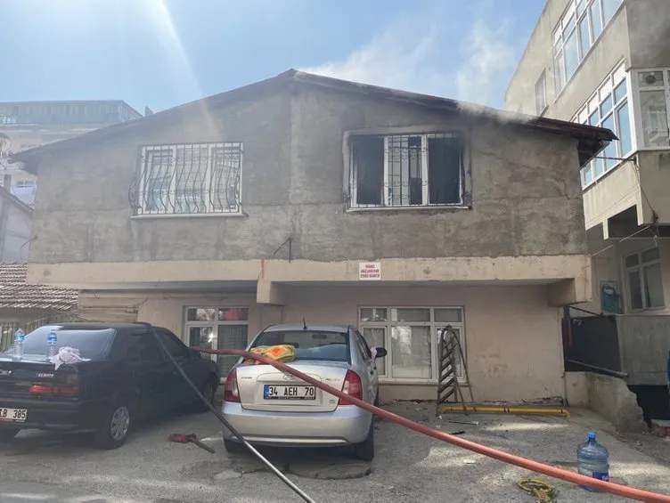 Yangında mahsur kalan anne ve çocuklarını vatandaşlar kurtardı!