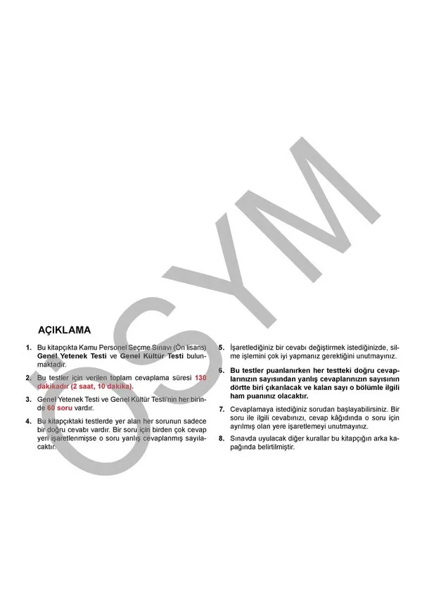 KPSS ön lisans sınav soruları ve cevapları burada! 2018 ÖSYM ile KPSS soruları ve cevapları burada