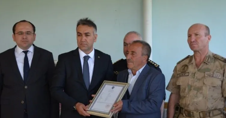 Bitlis’te şehit ailesine ’Devlet Övünç Madalyası’ verildi