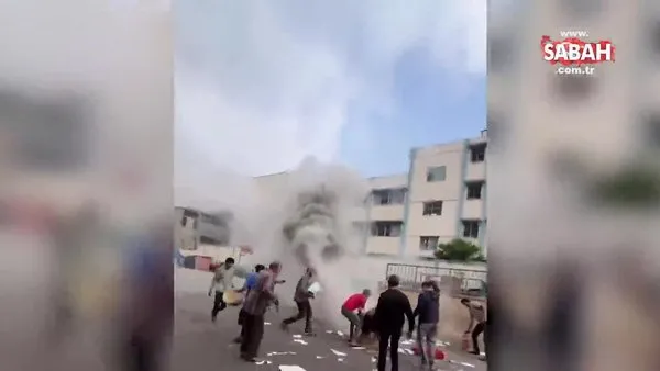 İsrail binlerce kişinin sığındığı okula fosfor bombasıyla saldırdı | Video