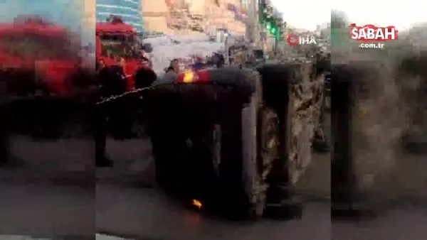 Son Dakika: İstanbul Güngören'de tramvay yolunda kaza | Video