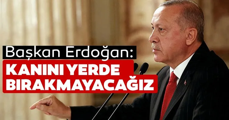 Erdoğan’dan Muhammed’in ailesine: kanını yerde bırakmayacağız