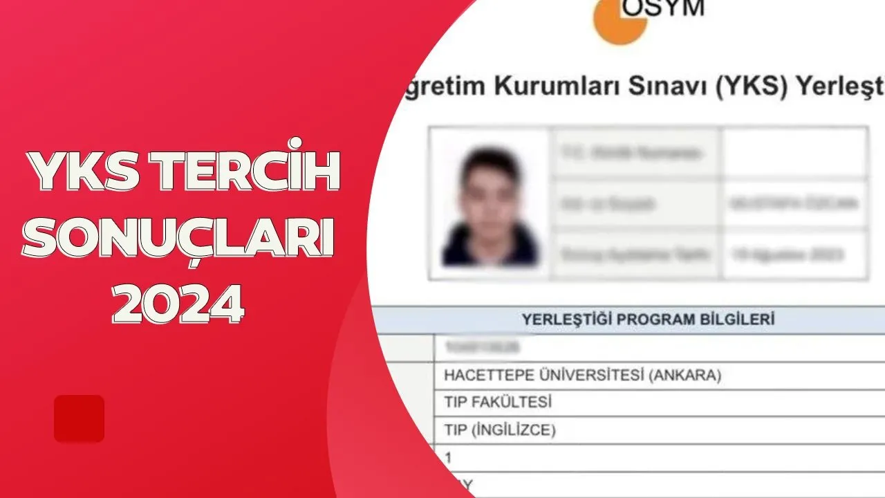 YKS tercih sonuçları ekranı 2024 YKS tercih (yerleştirme
