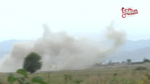 Ermenistan ordusu Terter’de sivil yerleşim bölgesini vurdu | Video