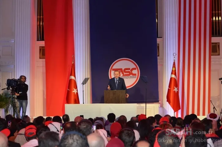 Başkan Erdoğan'dan ABD'de adrese teslim mesajlar