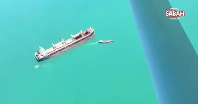 Körfez havadan görüntülendi: Denizi kirleten gemiye 3 milyon TL’lik ceza | Video
