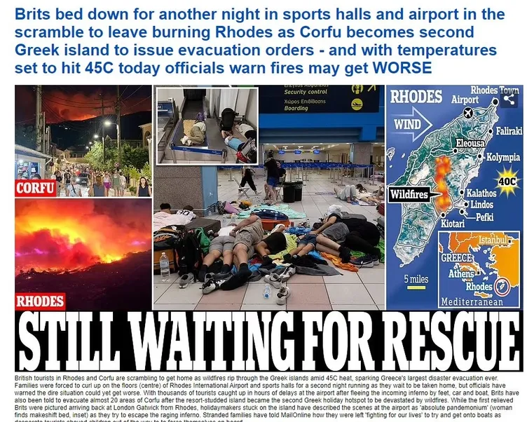 Yunanistan'da yangın kontrolden çıktı: Tahliyeler sürüyor! Daha da kötüleşebilir uyarısı...