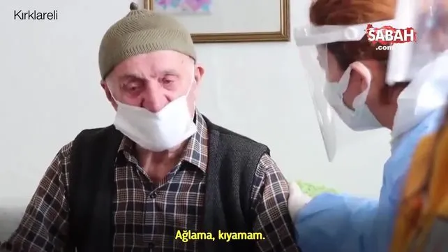 Sağlık Bakanı Koca aşı olan 'Selim dede'nin duygu dolu görüntülerini paylaştı | Video