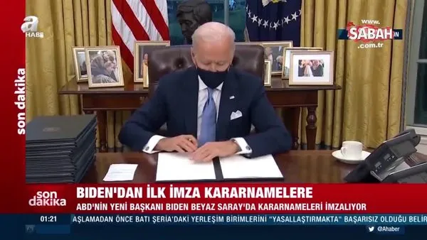 Son Dakika: ABD Başkanı Biden ilk kararnameyi imzaladı | Video