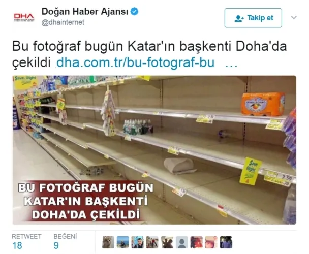 Doğan Haber Ajansı'nın Katar yalanı ortaya çıktı-1