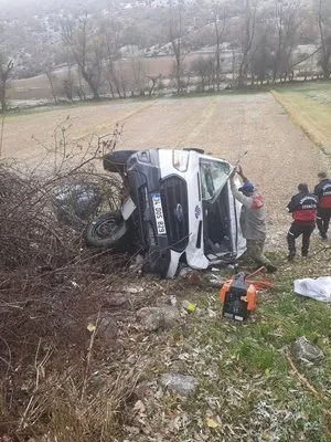 Yozgat’ta cenaze aracı devrildi: 1 ölü, 1 yaralı