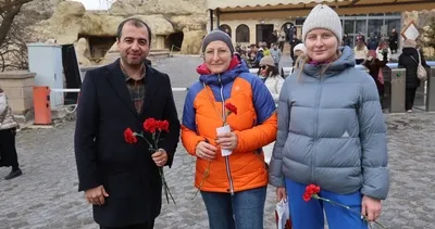 Kapadokya’da kadın turistlere 8 Mart sürprizi #nevsehir
