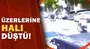 Motosikletle Giderken Üzerlerine Halı Düştü! / A Haber