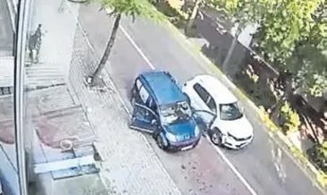 Açık kapıya çarpıp kaçtı