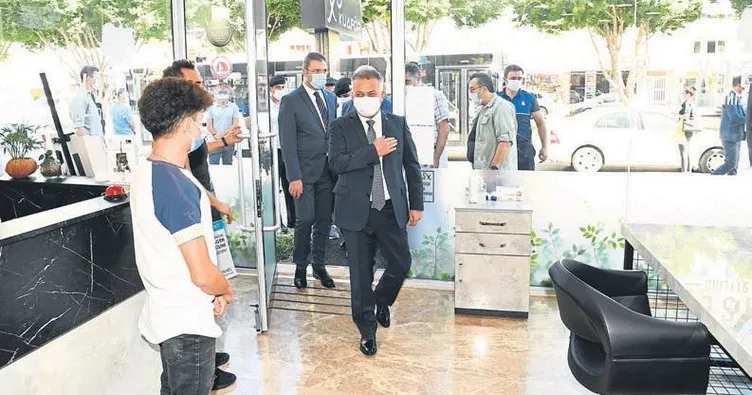 Vali denetime çıktı