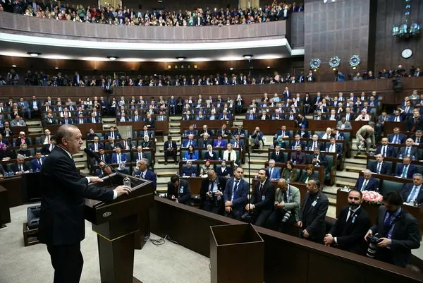 Cumhurbaşkanı Erdoğan'ın katıldığı Ak Parti grup toplantısından kareler