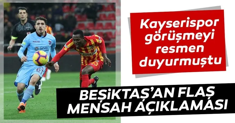 Son dakika! Beşiktaştan flaş Mensah açıklaması