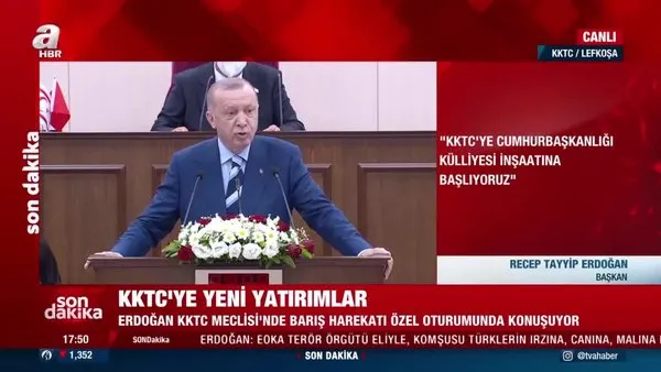 SON DAKİKA: Başkan Erdoğan duyurdu: KKTC'ye yeni Külliye binası müjdesi | Video