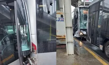 İstanbul’da iki metrobüs çarpıştı: 4 yaralı var!